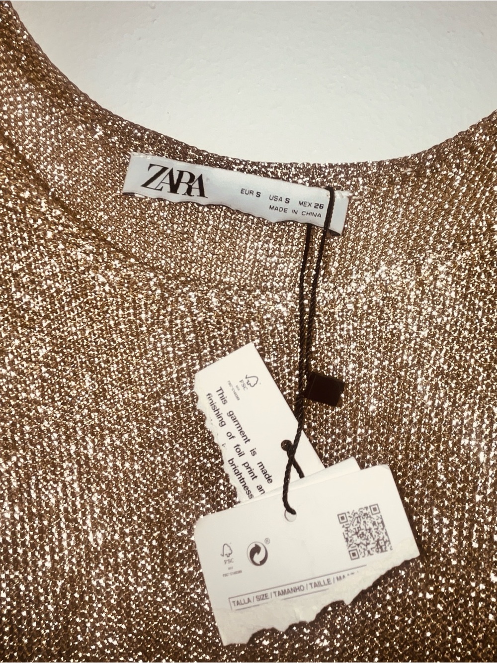 Zara Gold Metallic Scoop Neck Maxi Dress NWT (Tags torn) - Picture 2 of 7